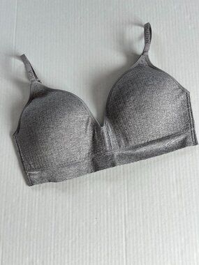 Nautica 36C Gray Bra Pullover Seamless Ribbed Longline Single Unit
